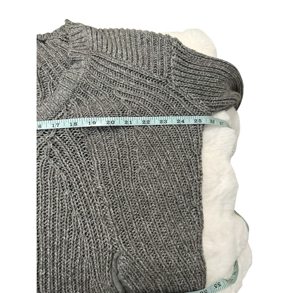 Vince Gray Ribbed Button-Front Cardigan - Picture 8 of 9